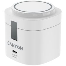 Canyon 4 in 1 Wireless Charging Stand, 30W max, Size: 70x70x70.3mm, weight: 414g, with 65W charger and 1M cable, white Canyon 4 in 1 Wireless Charging Stand, 30W max, Size: 70x70x70.3mm, weight: 414g, with 65W charger and 1M cable, white
