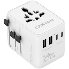 CANYON Travel Adapter OnTour 70 EU/UK/US/AUS 70W White