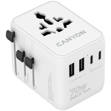 CANYON Travel Adapter OnTour 70 EU/UK/US/AUS 70W White