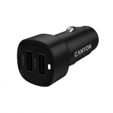 CANYON car charger OnDrive 24  24W 2xUSB-A Black