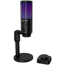 LORGAR SMP40, RGB Microphone with external mute button and metal stand, Black