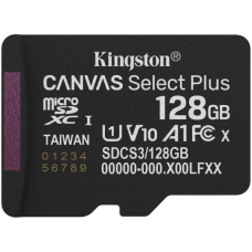 Kingston 128GB micSDXC Canvas Select Plus Gen3 150R A1 Single Pack w/o ADP