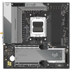 SAPPHIRE AMD B850M AM5 NITRO+ Ryzen R9/R7/R5, 4x DDR5 8000MHz, PCIE 5.0 x 16, 1x M.2 Gen5, 1x M.2 Gen4, LAN 2.5 Gbps, WIFI6, USB, Micro-ATX