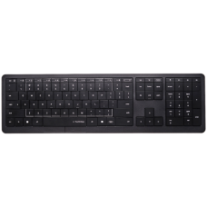CLEVETURA CLVX 1 Touch-On-Keys AI Wireless Keyboard, ANSI US Windows Layout, Scissor Switches, Aluminum Chassis, Interactive RGB, Windows/Linux/MacOS support