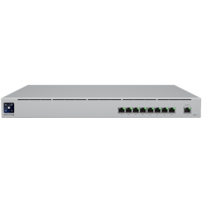 Ubiquiti USW-Mission-Critical switch with integrated 368Wh Lithium-ion battery, capable of providing uninterruptible power for 8 devices.