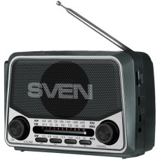Speaker SVEN SRP-150, gray (3W, Bluetooth, FM/AM/SW, USB, microSD, flashlight, battery) Speaker SVEN SRP-150, gray (3W, Bluetooth, FM/AM/SW, USB, microSD, flashlight, battery)