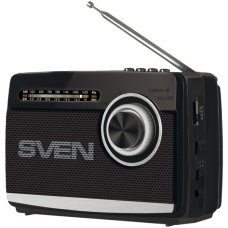 Speaker SVEN SRP-155, black (3W, Bluetooth, FM/AM/SW, USB, microSD, flashlight, battery) Speaker SVEN SRP-155, black (3W, Bluetooth, FM/AM/SW, USB, microSD, flashlight, battery)