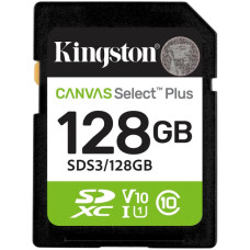 Kingston 128GB SDXC Canvas Select Plus Gen3 150MB/s C10 UHS-I U1 V10 Kingston 128GB SDXC Canvas Select Plus Gen3 150MB/s C10 UHS-I U1 V10