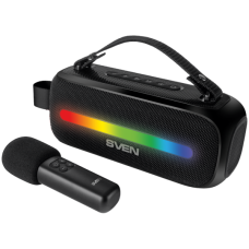 Speaker SVEN PS-255, black (12W, Bluetooth, FM, USB, karaoke mic, 3600mAh)