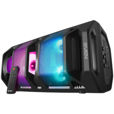 2.0 portable speaker SVEN PS-670, black, power output 2x32.5W (RMS), TWS, Bluetooth, FM, USB, microSD, LED-display, RC, lithium battery