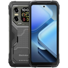 Blackview XPLORE 1X Rugged Phone 5G 6.78 inch FHD 2460x1080 120Hz + 2.01 inch 296x240 12/256Gb MT 7050 Octa-Core 2.4GHz 50MP Front 108+20MP Rear Cam Night vision WiFi6 NFC 10000mAh MIL-STD-810H Android 15 Black