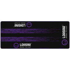 LORGAR RX1FM, Sim Racing Floor Mat Advanced, Stitched edge, 1,700X700X3 mm, Black/purple