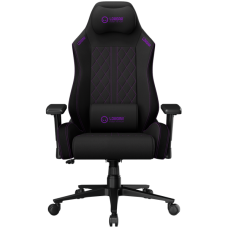 LORGAR CHA41, Ergonomic Gaming Chair Advanced, premium anti-stain fabric, Black/purple