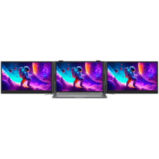 Portable monitor Blackview DCM8 Dual Screen 15.3inch 1920x1200 16:9 LCD 60Hz IPS 178 USB-C 3.1x3 TypeC PD3.0 FCx1 364.4x237.43x21mm Grey Black