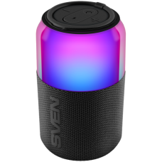 portable speaker SVEN PS-130, red, power output 10W (RMS), TWS, Bluetooth, USB, lithium battery