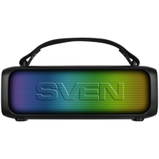 Speaker 2.0 portable SVEN PS-235, black (12W, TWS, ), power output 2x6W (RMS), Bluetooth, FM, USB, lithium 1500mA*h
