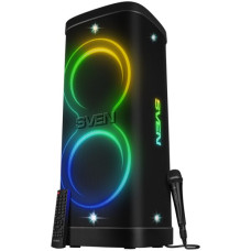 Speaker Party Box SVEN PS-1250, black (300W, TWS, IPx4, Bluetooth, FM, USB, microSD, LED-display, 13500mAh) Speaker Party Box SVEN PS-1250, black (300W, TWS, IPx4, Bluetooth, FM, USB, microSD, LED-display, 13500mAh)