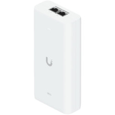 Ubiquiti UniFi 10G PoE+++ Adapter (90W), can power UniFi PoE+++ devices, reduce dependency on PoE switch power, and provide a Multi-Gigabit LAN connection, Contains RJ45 data input, AC cable with earth ground, and PoE+++ output