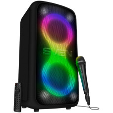 2.0 portable speaker SVEN PS-960, black, power output 2x80W (RMS), TWS, Bluetooth, FM, USB, LED-display, lithium battery 2.0 portable speaker SVEN PS-960, black, power output 2x80W (RMS), TWS, Bluetooth, FM, USB, LED-display, lithium battery