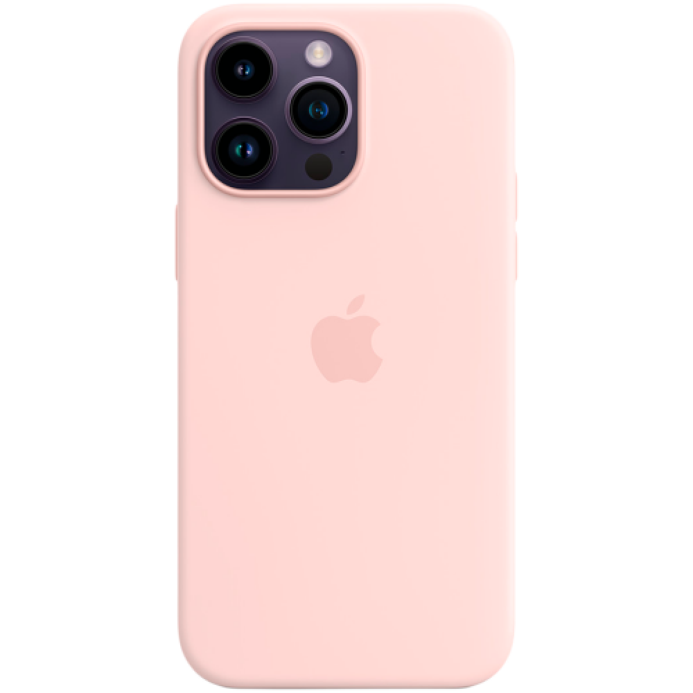 iPhone 14 Pro Silicone Case with MagSafe - Chalk Pink