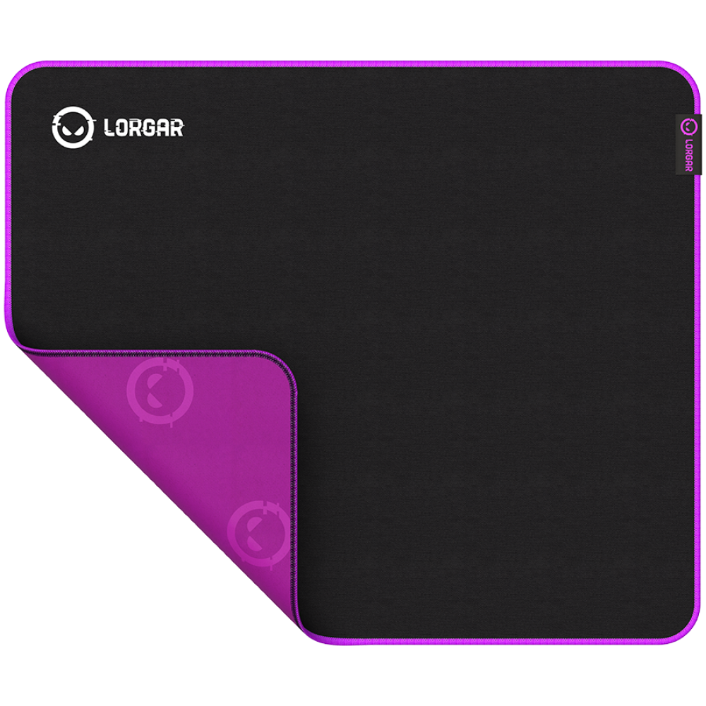 Lorgar Main 315, Gaming mouse pad, High-speed surface, Purple anti-slip rubber base, size: 500mm x 420mm x 3mm, weight 0.39kg LRG-GMP315