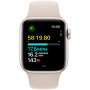 Apple Watch SE GPS 40mm Starlight Aluminium Case with Starlight Sport Band - M/L,Model A2722 MR9V3QI/A