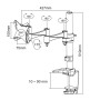 TV SET ACC DESK MOUNT 10-24/FPMA-D1330SILVER NEOMOUNTS