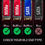 SSD ACC ENCLOSURE M.2 NVME/SATA USB-C EEM2-GAM AXAGON