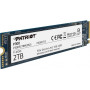 SSD, PATRIOT, P300, 2TB, M.2, PCIE, NVMe, QLC, Write speed 1650 MBytes/sec, Read speed 2100 MBytes/sec, 3.8mm, TBW 960 TB, P300P2TBM28