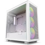 Case, NZXT, H7 Flow RGB, MidiTower, ATX, EATX, MicroATX, MiniITX, Colour White, CM-H72FW-R1