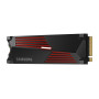 SSD, SAMSUNG, 990 PRO with Heatsink, 4TB, M.2, PCIe Gen4, NVMe, TLC, Write speed 6900 MBytes/sec, Read speed 7450 MBytes/sec, TBW 2400 TB, MTBF 1500000 hours, MZ-V9P4T0CW