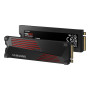 SSD, SAMSUNG, 990 PRO with Heatsink, 2TB, M.2, PCIE, NVMe, MLC, Write speed 6900 MBytes/sec, Read speed 7450 MBytes/sec, 2.3mm, TBW 1200 TB, MTBF 1500000 hours, MZ-V9P2T0CW