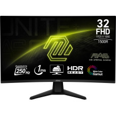 LCD Monitor, MSI, 31.5 , 1920 x 1080 pixels, Full HD, Native aspect ratio 16:9, Curved, MAG32C6X