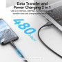 CABLE USB2.0 TO MICRO-B/0.5M BLACK CTIBD VENTION