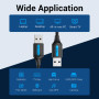 CABLE USB2.0 MALE TO MALE/1.5M BLACK COJBG VENTION