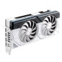 Graphics Card, ASUS, NVIDIA GeForce RTX 4070 SUPER, 12 GB, GDDR6X, 192 bit, PCIE 4.0 16x, Two and Half Slot Fansink, 1xHDMI, 3xDisplayPort, DUAL-RTX4070S-O12G-WHITE