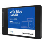 SSD, SANDISK, Blue SA510, POWERED BY SANDISK, 1TB, Write speed 510 MBytes/sec, Read speed 560 MBytes/sec, 2,5, TBW 400 TB, MTBF 1750000 hours, WDS100T3B0A