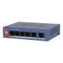 Switch, DAHUA, DH-CS4006-4ET2GT-60, Switch layer L2, 2xRJ-45 ports, RJ-45 Ports Type Fast Ethernet (10/100), 4xGigabit Ethernet (copper) ports quantity, Power over Ethernet (PoE) Yes, 4xPower over Ethernet (PoE) ports quantity, Total Power over Ethernet (