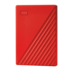 External HDD, WESTERN DIGITAL, My Passport, 2TB, USB 2.0, USB 3.0, USB 3.2, Colour Red, WDBYVG0020BRD-WESN