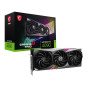 Graphics Card, MSI, NVIDIA GeForce RTX 4090, 24 GB, GDDR6X, 384 bit, PCIE 4.0 16x, GPU 2610 MHz, Active, 1xHDMI, 3xDisplayPort, RTX4090GAMINGXTRIO24G