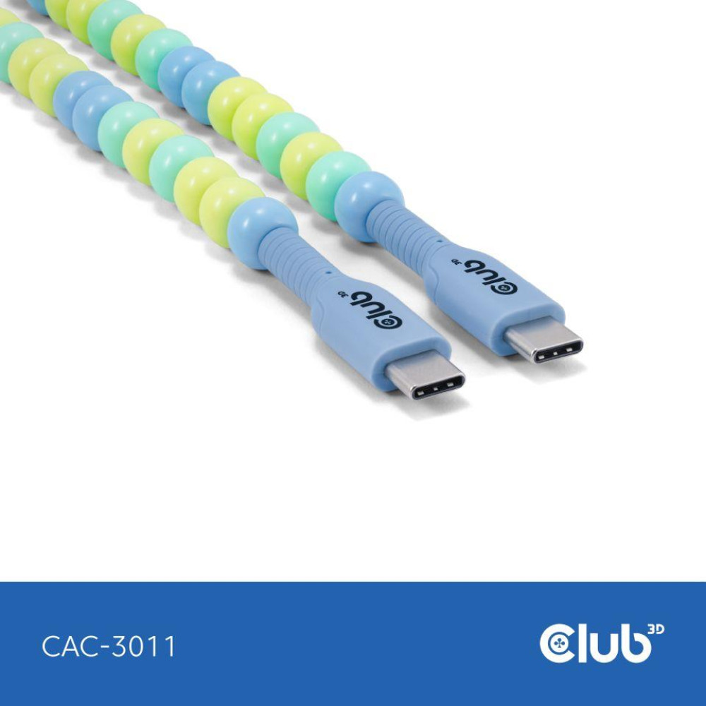 CABLE USB-C TO USB-C/BLUE CAC-3011 CLUB3D CABLE USB-C TO USB-C/BLUE CAC-3011 CLUB3D