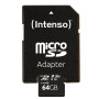 MEMORY MICRO SDXC 64GB C10/W/ADAPTER 3433490 INTENSO