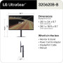 LCD Monitor, LG, 32 , 2560 x 1440 pixels, Quad HD, Native aspect ratio 16:9, LED, Flat, 32G620B-B