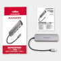 I/O HUB USB-C 5IN1/0.2M HMC-HCR3A AXAGON