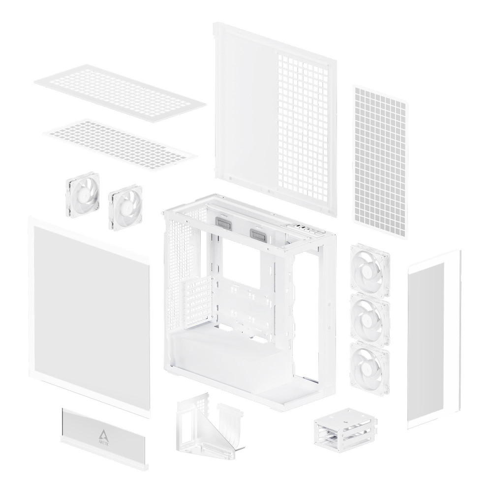 Case, ARCTIC, Xtender VG (White), Case product features Transparent panel, Not included, Colour White, ACPCC00017A Case, ARCTIC, Xtender VG (White), Case product features Transparent panel, Not included, Colour White, ACPCC00017A