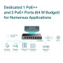 Switch, TP-LINK, TL-SG1006PP, Desktop/pedestal, 6x10Base-T / 100Base-TX / 1000Base-T, PoE+ ports 4, TL-SG1006PP