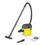 Vacuum Cleaner, KARCHER, Suction power 220 AW, Input power 1000 W, Dust capacity 12 L, Drum vacuum, Cleaning type dry&wet, Dust container Dust bag, Colour Black/Yellow, 1.628-400.0