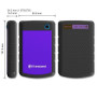 External HDD, TRANSCEND, StoreJet, 2TB, USB 3.0, Colour Purple, TS2TSJ25H3P