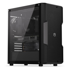 Case, ENDORFY, Regnum 400 Air, MidiTower, Case product features Transparent panel, Not included, ATX, MicroATX, MiniITX, Colour Black, EY2A008