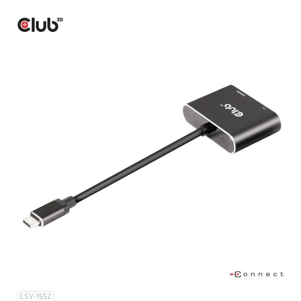 I/O HUB USB-C DP/HDMI/CSV-1552 CLUB3D I/O HUB USB-C DP/HDMI/CSV-1552 CLUB3D